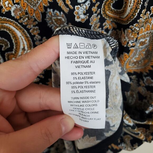 Michael Michael Kors Marigold Paisley Bell Sleeve Flounce Dress Size XL - Picture 6 of 8